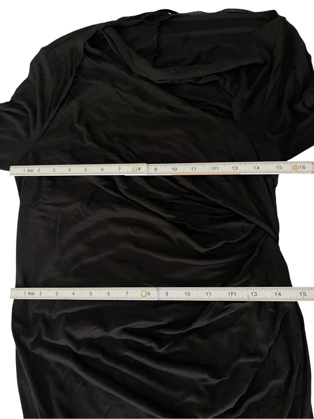 Helmut Lang Scala Dress M Black Draped Cutout Open Back Asymmetrical Midi - Picture 5 of 12